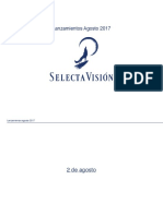 Lazamientos Agosto Selecta Visión