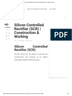 Silicon Controlled Rectifier (SCR) - Construction & Working - Electronics Post