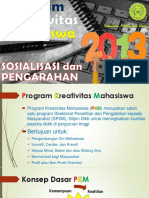 Sosialisasi PKM 2013 Mahasiswa