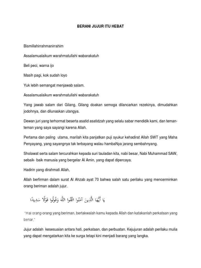 Kumpulan Contoh Teks Pidato Untuk Lomba Kumpulan Referensi Teks Pidato