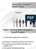 Higher Thinking Skills Through IT-Based Projects: Lesson 8