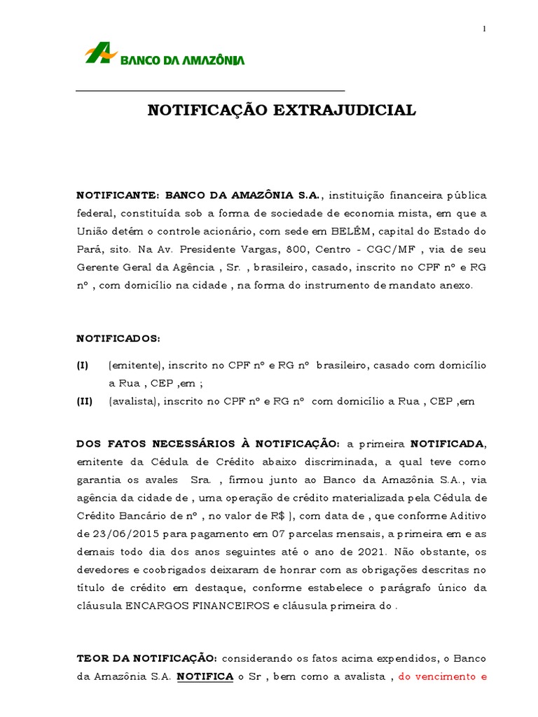 Notificação Extrajudicial | PDF | Direito
