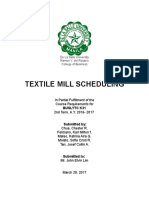 Textile Mill Scheduling: in Partial Fulfillment of The Course Requirements For 2nd Term, A.Y. 2016-2017