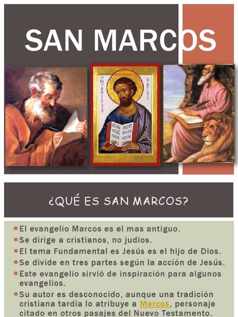 San Marcos | PDF | Evangelio de Marcos | Evangelios