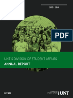 Unt'S Division of Student Affairs: Annual Report
