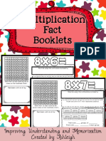 Multiplication Fact Booklets: Improving Understanding and Memorization Created by Ashleigh