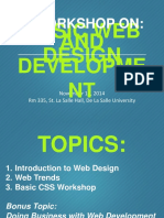 A Workshop On:: Basic Web Design AND Developme NT