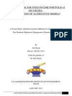 Value-At-Risk For Fixed Income Portfolio of Securities - A Comparison of Alternative Models