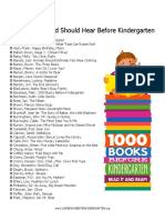 Books Your Child Should Hear Before Kindergarten