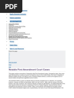 Notable First Amendment Court Cases: Advocacy & Public Awareness