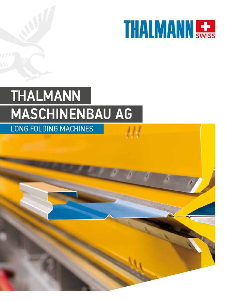 Thalmann Long Folding Machines Overview | PDF | Sheet Metal | Machines