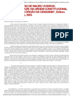 Prefácio À Obra de Mauro Viveiros: "Tribunal Do Júri-Na Ordem Constitucional Brasileira: Um Órgão Da Cidadania", Editora Juarez de Oliveira, 2003