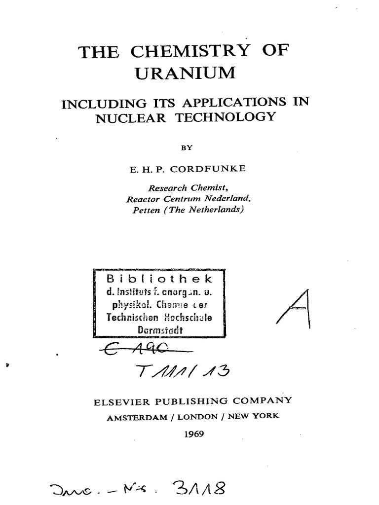 THE CHEMISTRY OF URANIUM Uranium Fluoride
