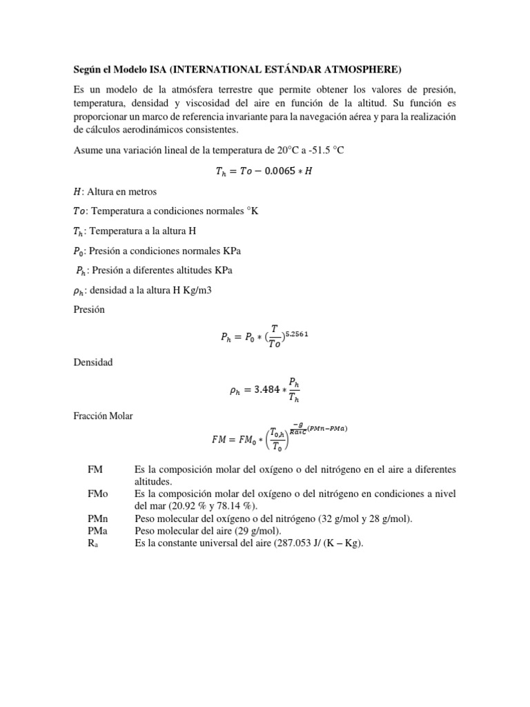 Según El Modelo ISA | PDF | Oxígeno | Ciencias fisicas