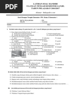 Soal UTS IPA Kelas 5 SD Semester 1