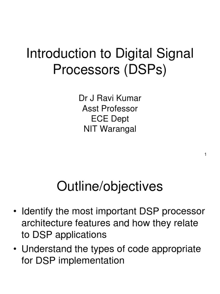 DSP Architecture (1) | Digital Signal Processor | Cpu Cache
