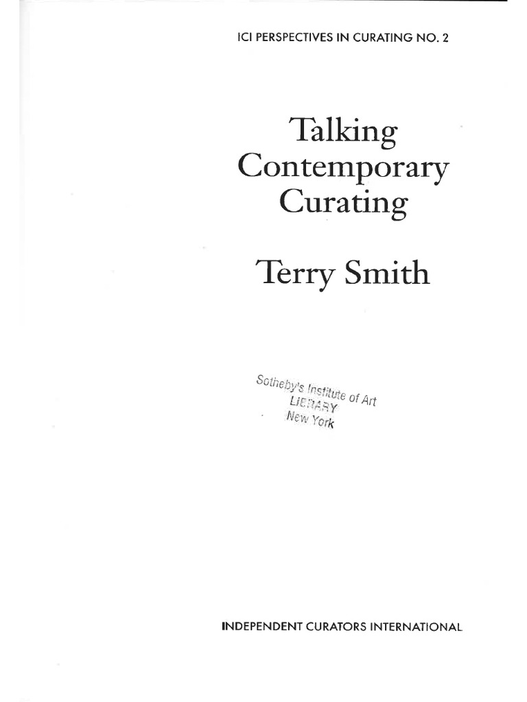 Perspectives on Contemporary Curating | PDF | Thought | Unconscious Mind