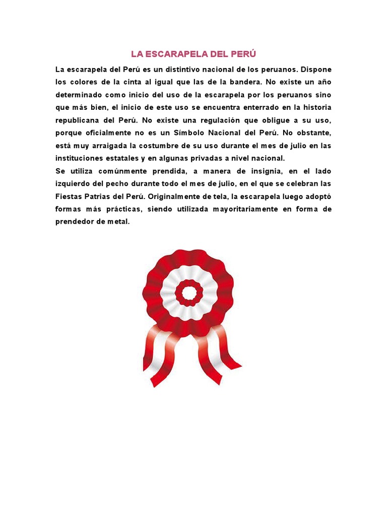 La Escarapela Del Perú | PDF