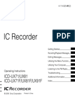 Sony IC Recorder ICD UX71F User Manual 4114023412