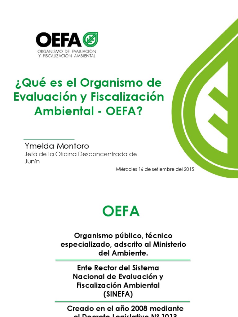 Qué es el OEFA y su función en SINEFA | PDF | Gobierno | Business
