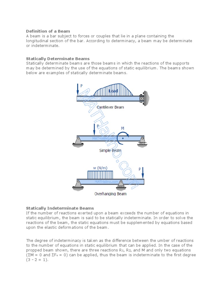 Definition of A Beam | PDF | Beam (Structure) | Continuum Mechanics