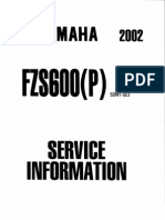 Yamaha Fazer FZS600(P) 2002 Supplementary Service Manual