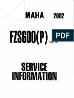 Yamaha Fazer FZS600 (P) 2002 Supplementary Service Manual