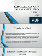 Tata Bahasa Dan Gaya Bahasa Penelitian Ilmiah