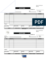 Gate Pass Official Form New