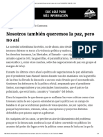 Nosotros También Queremos La Paz, Pero No Así _ ELESPECTADOR