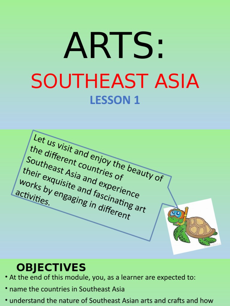 Arts Southeast Asia Lesson1 g8 q1 PDF Weaving Textile Arts