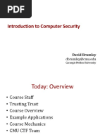 Introduction To Computer Security: David Brumley