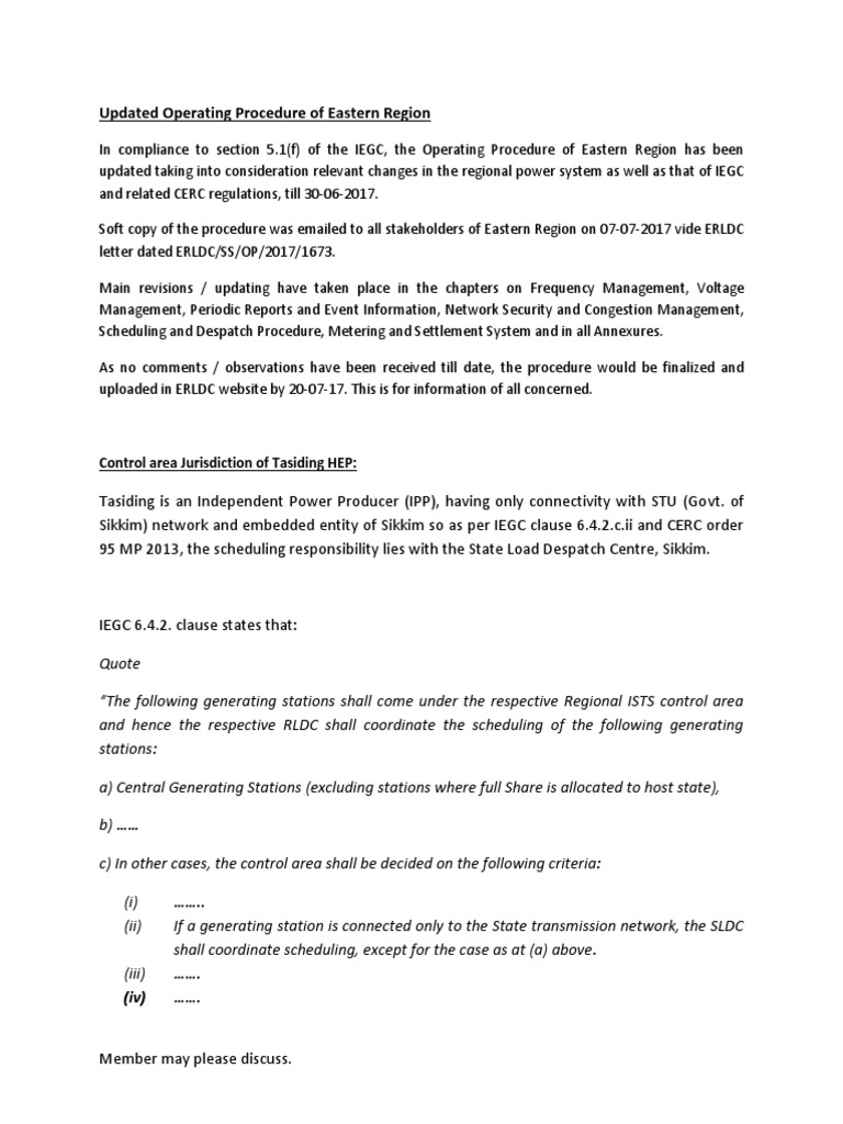 136 OCC - Agenda-Operating Procedure | PDF | Finance & Money Management