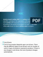 Activity-Based Costing (ABC) Is A Costing Methodology That