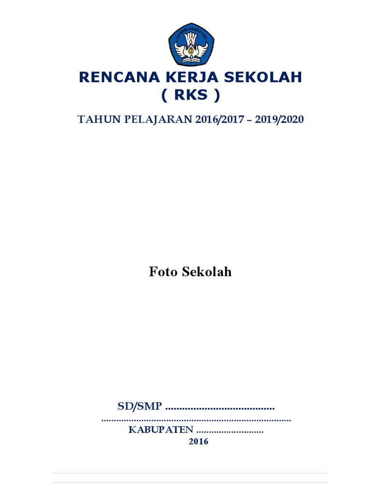 Rencana Kerja Sekolah 2016-2020 | PDF