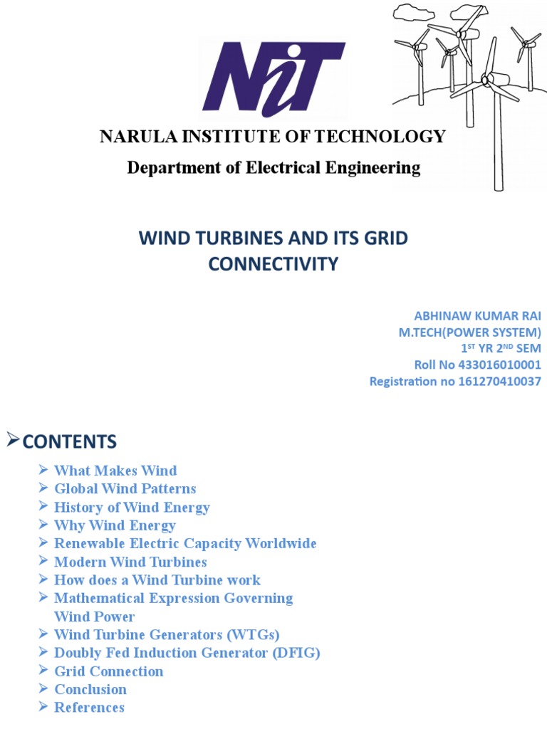 Wind Turbines and Grid Connectivity | PDF | Wind Power | Electric Generator