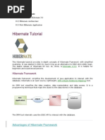 Hibernate Tutorial: 10.1introduction To Hibernate 3.0 10.2 Hibernate Architecture 10.3 First Hibernate Application