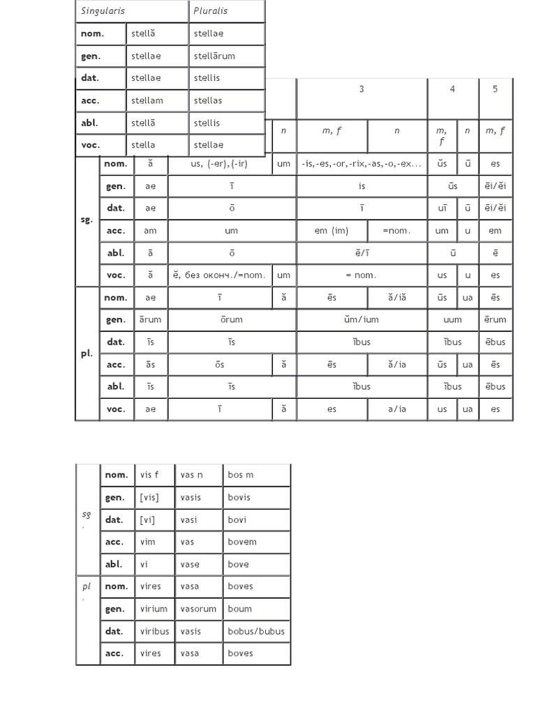 Declinatio Latin Language | PDF | Style (Fiction) | Rules