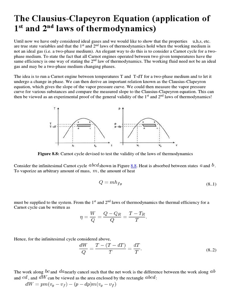 Clausius Clapeyron Equation | Systems Theory | Branches Of Thermodynamics