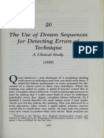 Greenson. the Use of Dream Sequences for Detecting Errors of Technique