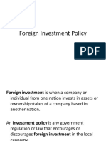 Foreign Investment Policy