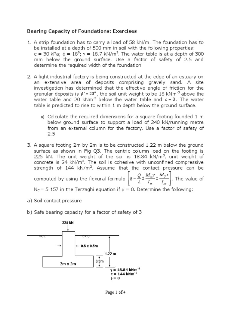 Foundation Bearing Capacity Analysis | PDF | Deep Foundation ...