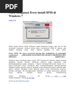Download Cara Mengatasi Error install SPSS di Windows 7docx by Ahmad Ashwin SN354150205 doc pdf