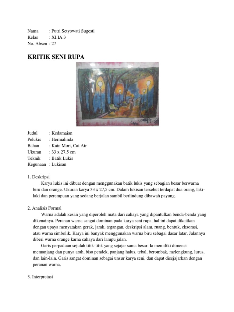 Paling Laju Kritik Seni Lukisan