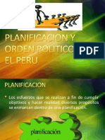 Planificacion y Orden Politico en El Peru