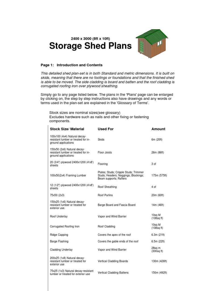) 8 x 10 Storage Shed Framing (Construction) Lumber