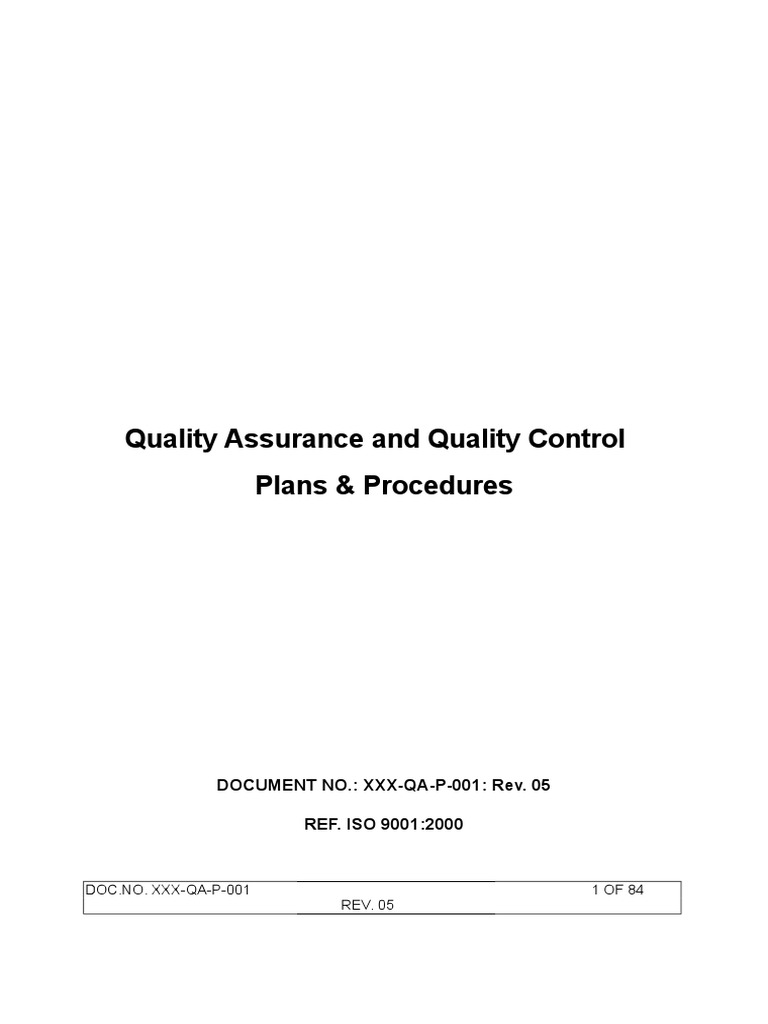 Construction QA/QC Plan Overview | PDF | Specification (Technical ...