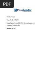 Vendor: Oracle Exam Code: 1Z0-215 Exam Name: Oracle EBS R12: General Ledger and