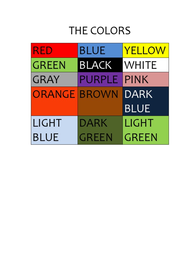The Colors | PDF