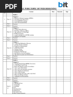 Day Wise Topic of Web Designing: SR. NO Day Content Date Remarks Sign